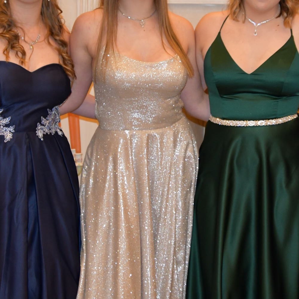 Sherri Hill Sparkly Gold Prom Dress